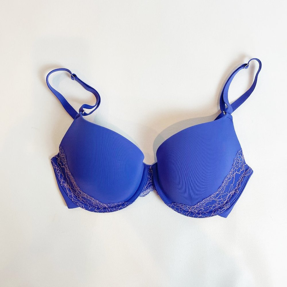 NWOT Soma Memorable Full Coverage Lace Trim Bra 34D